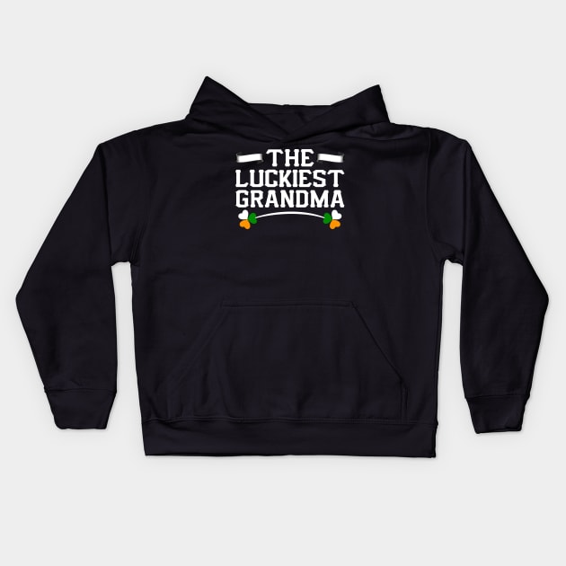 The Luckiest Grandma Tees for the Feast of Saint Patrick-Lá Fhéile Pádraig Kids Hoodie by GoodyBroCrafts